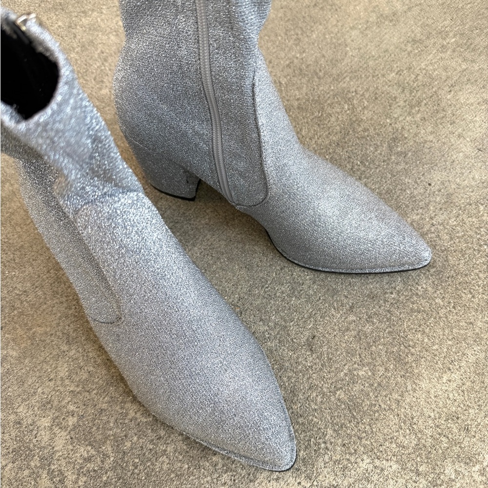 Lulu's Silver Ankle Boots - Picture 6 of 11